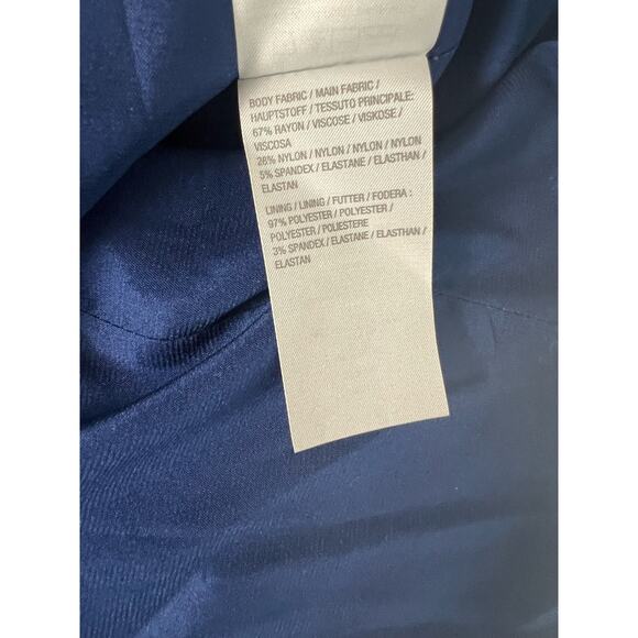 QVC Dennis Basso Ponte Knit Lined Blazer With Pockets NWT ROYAL SIZE 10 - Picture 8 of 10